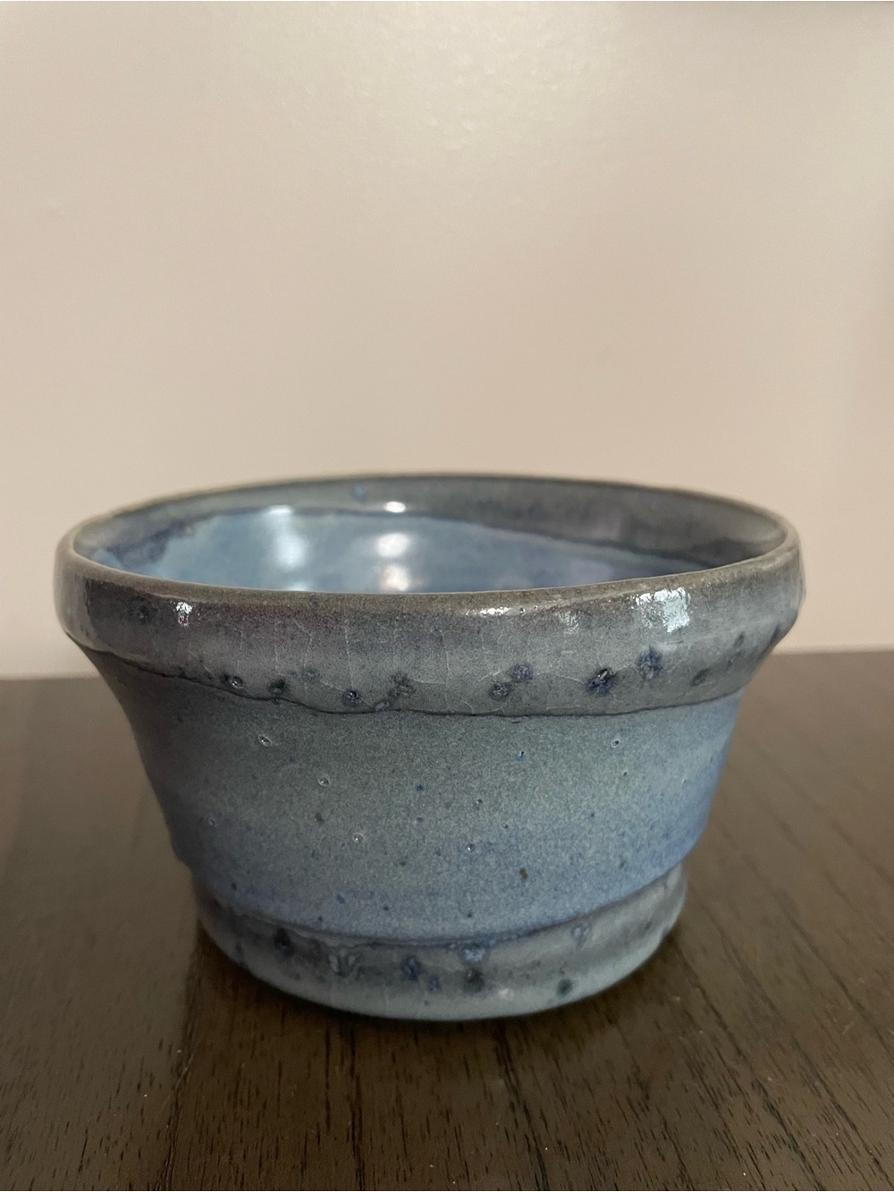 Glazed Blue Ceramic Decorative Vase - Elegant Table Accent